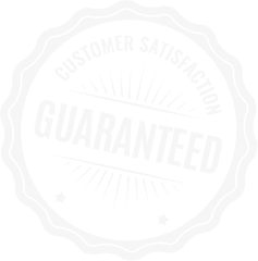 A badge that says Customer Satisfaction Guaranteed