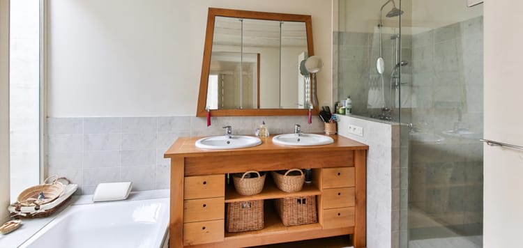 wood furniture bathroom